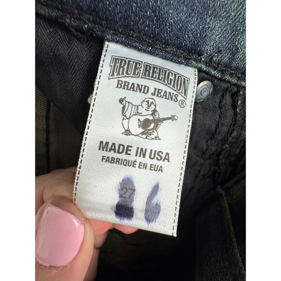 Vtg True Religion Mens Ricky Flap Straight Tiger Camo Jeans Size 26 NWT USA Made - Picture 9 of 16